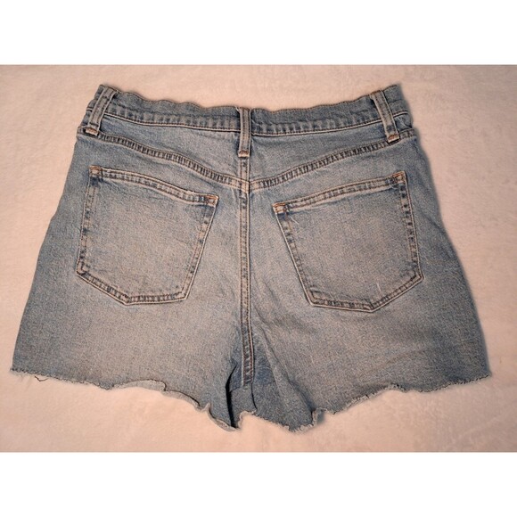 J. Crew High-Rise Denim Shorts Tea Time Wash Raw Hem Cutoffs AV425 Size 27 - Picture 6 of 9
